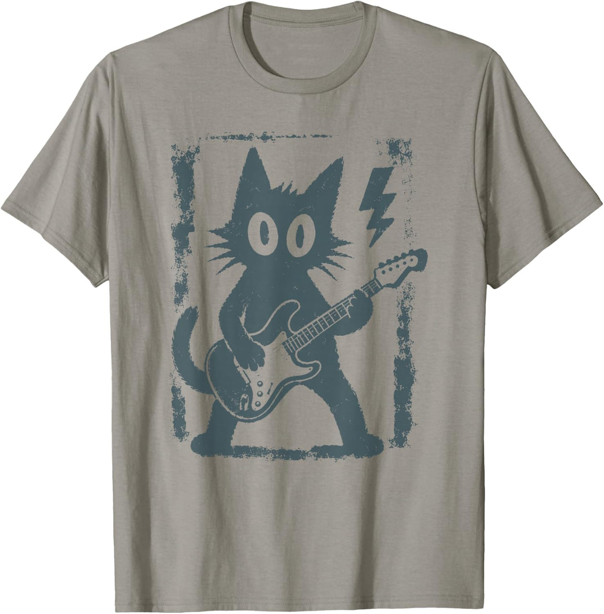Punk Cat Guitar Rock Kitten Kitty Grunge Y2k Unisex T-shirt, Sweatshirt, Hoodie (1)