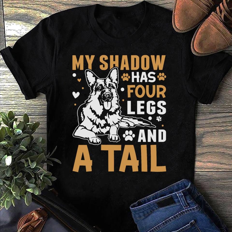 German Shepherd Mom Shadow Four Legs Dog Lover Tee Unisex T-shirt, Sweatshirt, Hoodie (1)