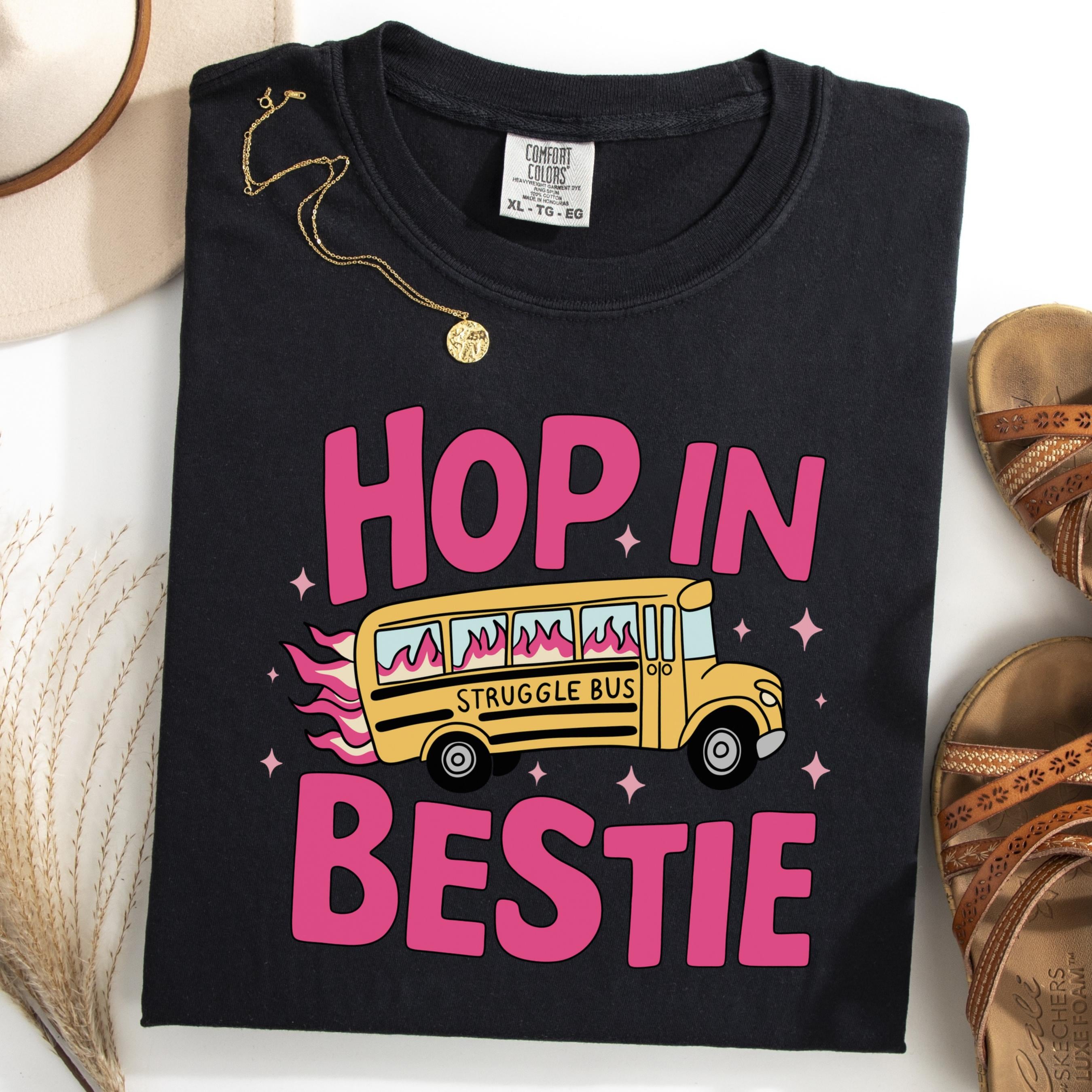 Comfort Colors Mental Health Struggle Bus Mental Health Anxiety Girly Friend (2)