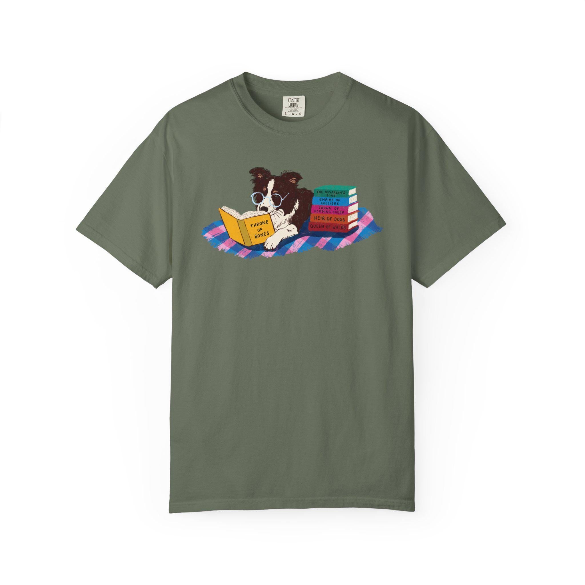 Border Collie Book Lover Reading Dog Fantasy Book Lover Bookish Dog Tee Dog Mom Booktok (4)
