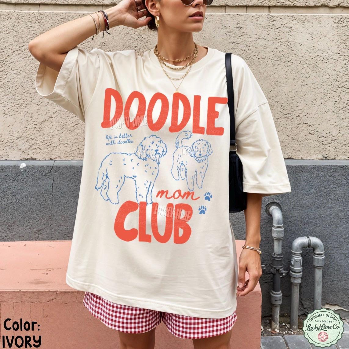 Doodle Mom Club Goldendoodle Labradoodle Dog Mom Dog Mama Pet Parent Fur Mama Tee (1)