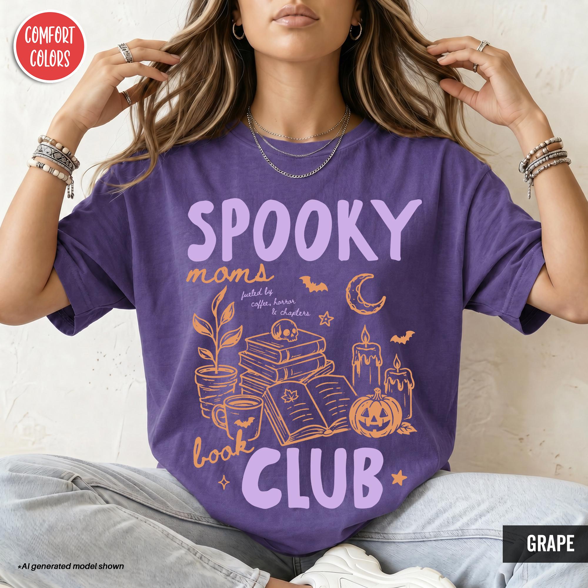 Spooky Moms Book Club Halloween Bookish Late Night Reader Spooky Season Bookworm Mom Coffee Lover Fall Halloween (2)