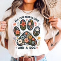Floral Paw Dog Lover Animal Rescue Unisex T-shirt, Sweatshirt, Hoodie (1)