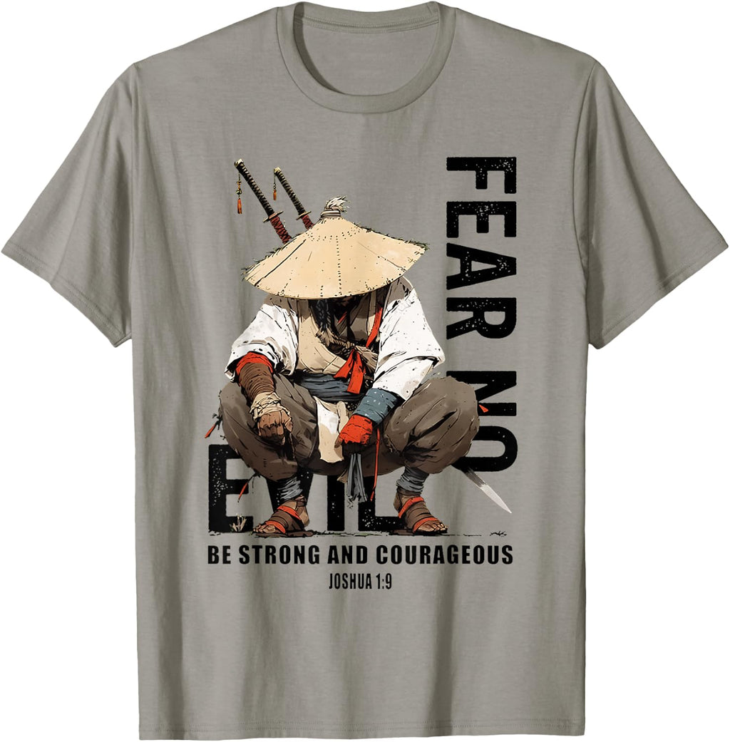 Fear Strong Courageous Fear Evil Christian Unisex T-shirt, Sweatshirt, Hoodie (1)