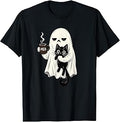 Meh Moody Ghost Black Cat Coffee Halloween Unisex T-shirt, Sweatshirt, Hoodie (1)