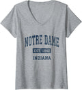 Notre Dame Indiana Vintage Navy Sports V-Neck Unisex T-shirt, Sweatshirt, Hoodie (1)