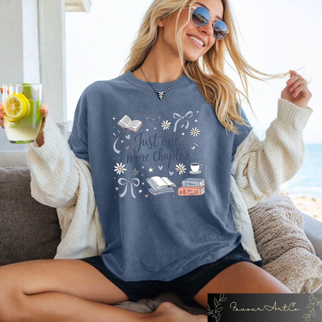 Comfort More Chapter Book Lover Books Coffee Tee Floral Bookish Book Club Reader Lover (3)