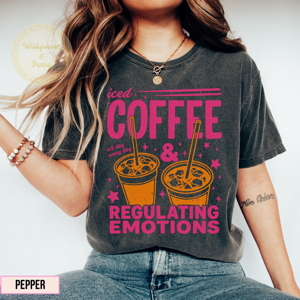 Comfort Colors Regulate Emotions Mental Health Teacher Therapis Counselor Neurodivergent Tee (3)
