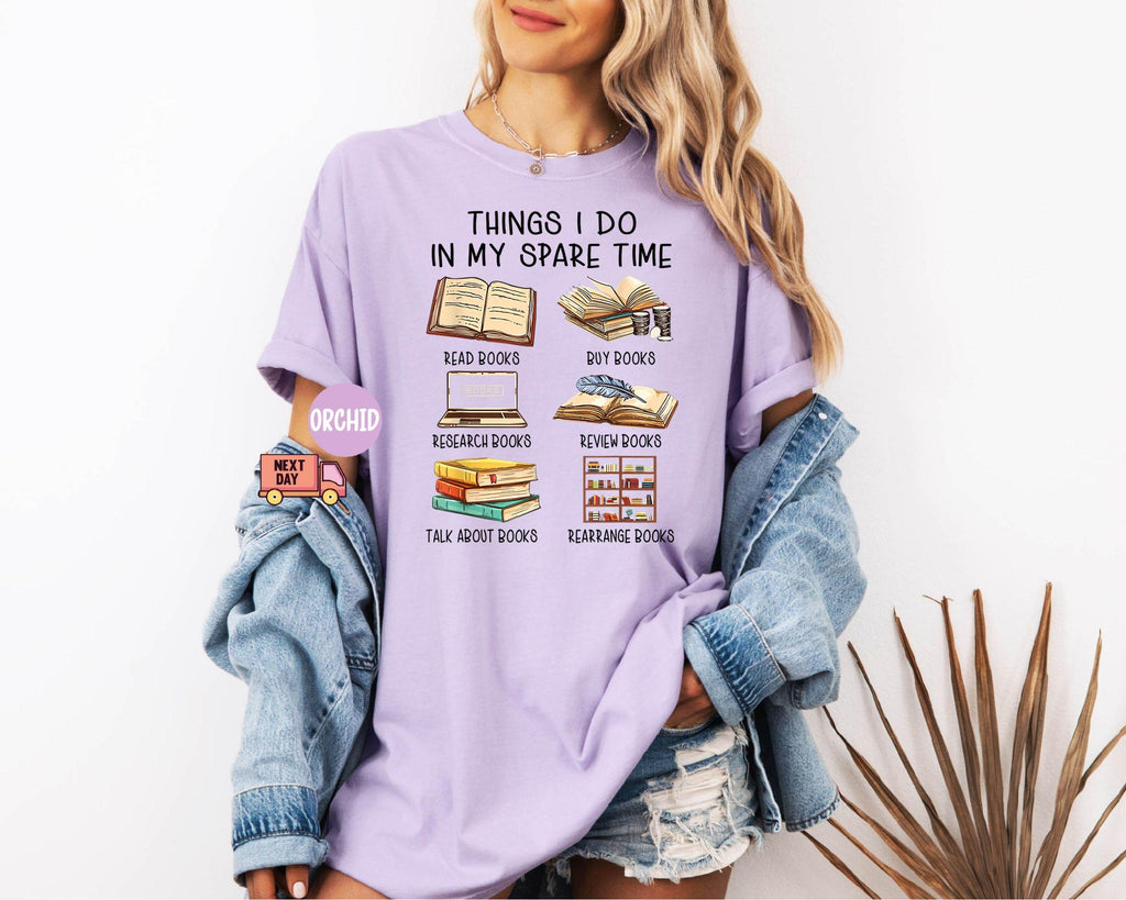 Comfort Colors Book Lover Things Spare Time Tee Book Lover Reading Tee Book Lover Librarian (4)