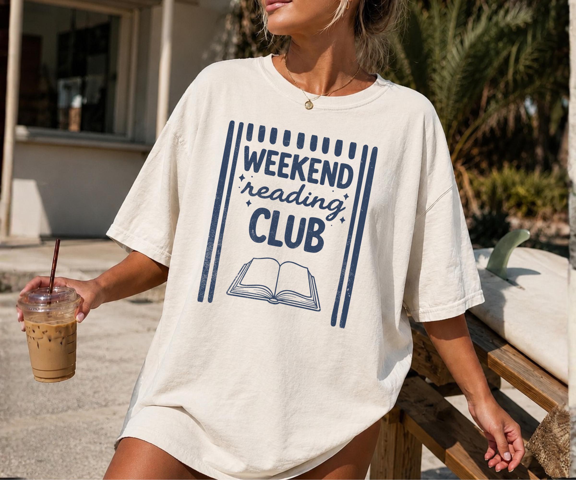 Book Lover Weekend Reading Club Tee Bookish Summer Reader (1)