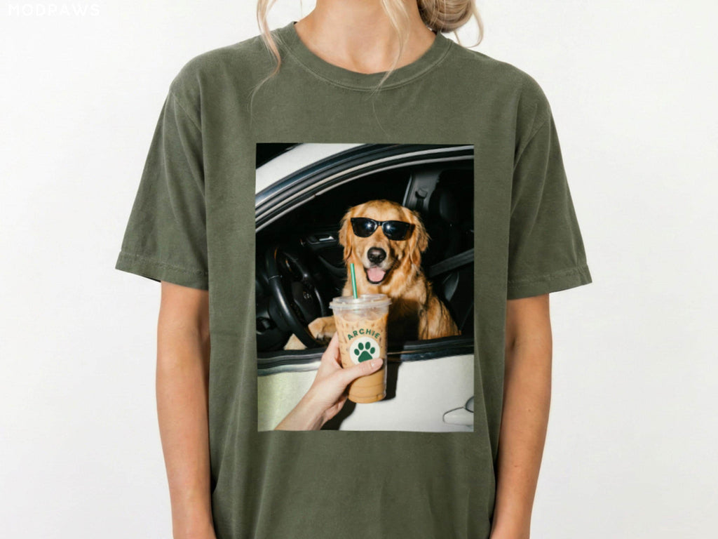 Custom Comfort Colors Pet Photo Iced Coffee Personalized Cat Mom (2)