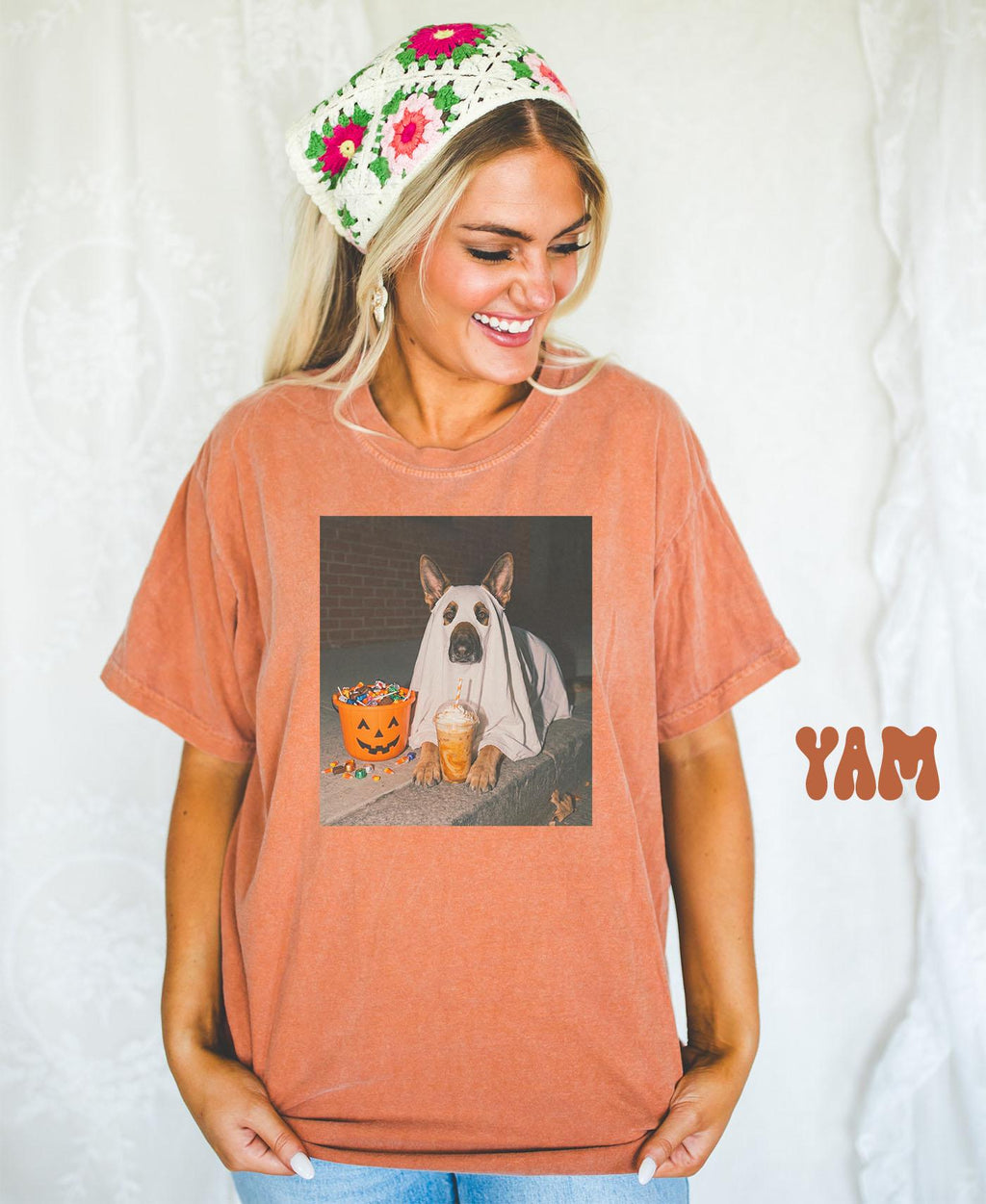 German Shepherd Dog Halloween Comfort Colors Iced Coffee Dog Mom Mothers Day Dog Mama Tee Pet (2)