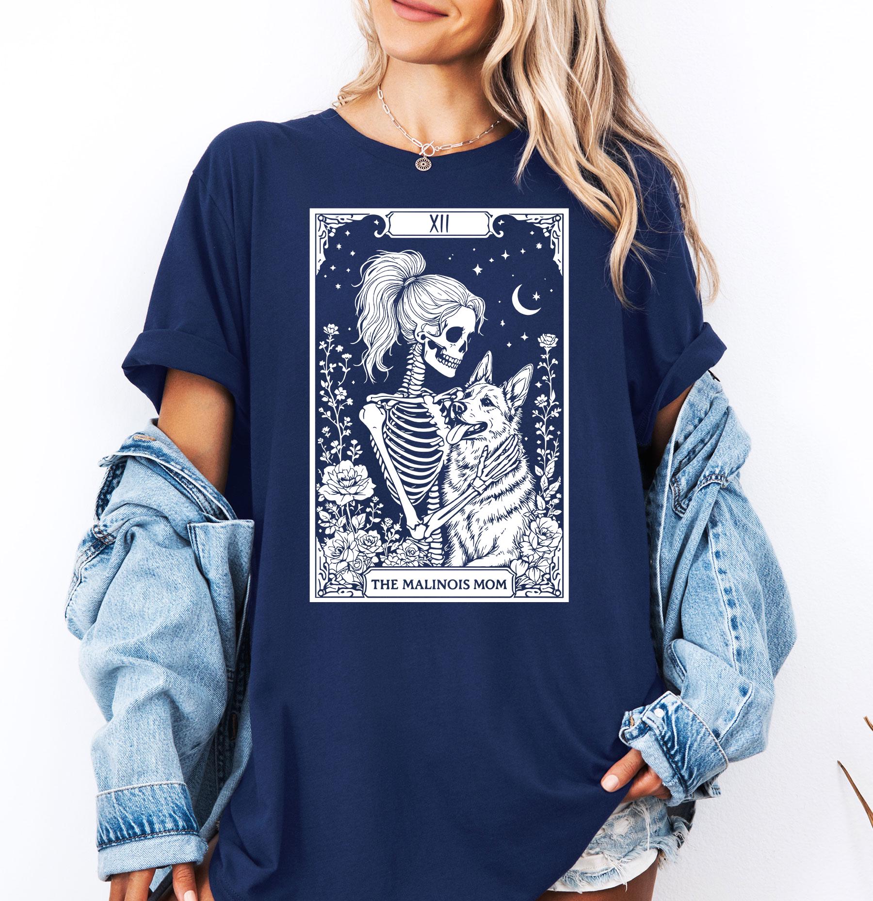 Halloween Malinois Mom Maligator Mama Dog Mom Belgian Shepherd Lover Tee Skeleton Malinois Mama (4)