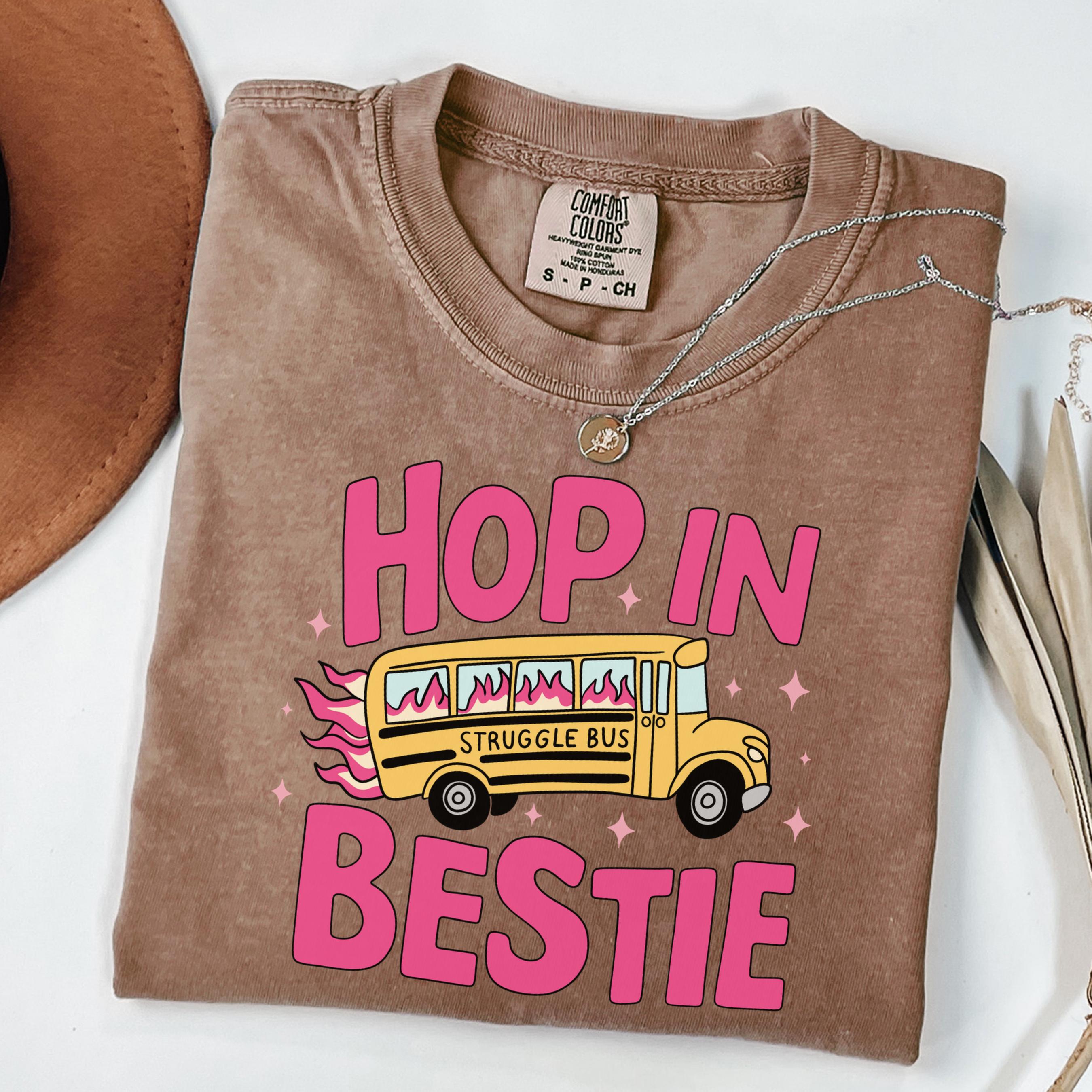 Comfort Colors Mental Health Struggle Bus Mental Health Anxiety Girly Friend (4)