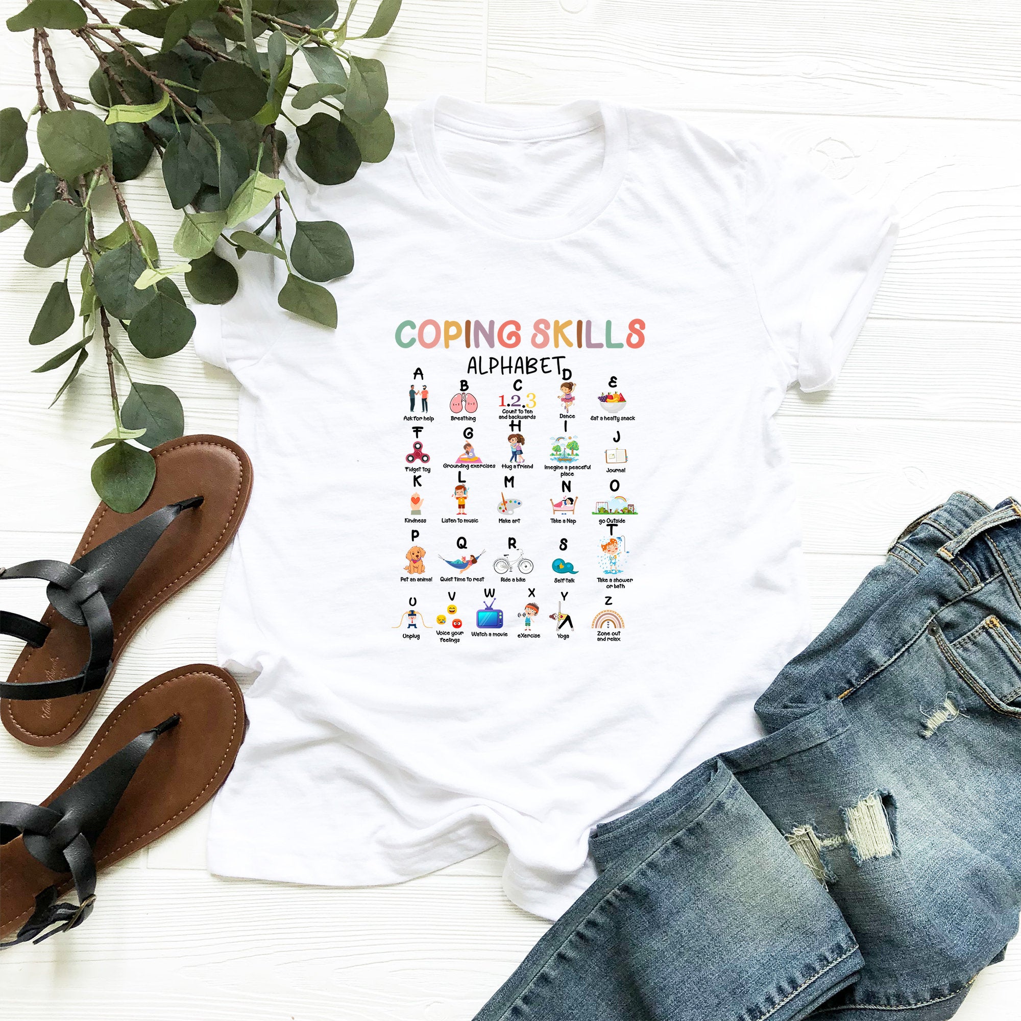 Coping Skills Alphabe Mental Health School Counselor Psychologis School Social Worker Social Worker (2)