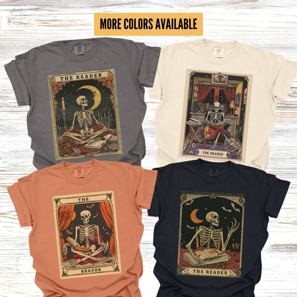 Comfort Colors Reader Tarot Card Skeleton Reading Tarot Card Book Lover Bookish Tarot Lover (2)