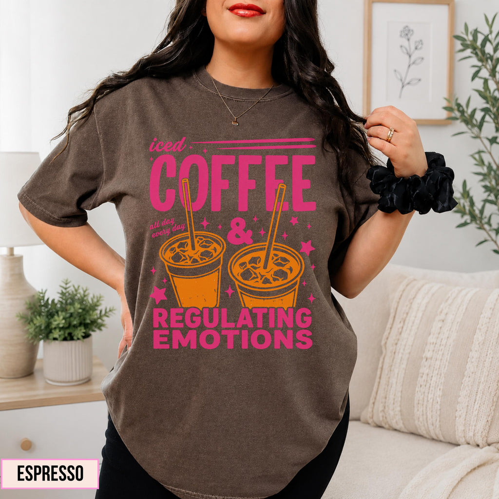 Comfort Colors Regulate Emotions Mental Health Teacher Therapis Counselor Neurodivergent Tee (4)