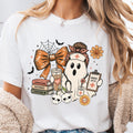 Nurse Halloween Ghost Nurse Bow Collage Tee Spooky Nursing Fall Nurses (1)