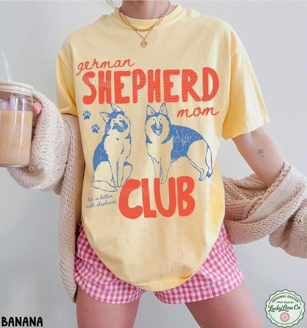 German Shepherd Mom Club German Shepherd Dog Mom Dog Mama Tee Gsd Dog Mom Era Pet Parent Fur Mama (4)