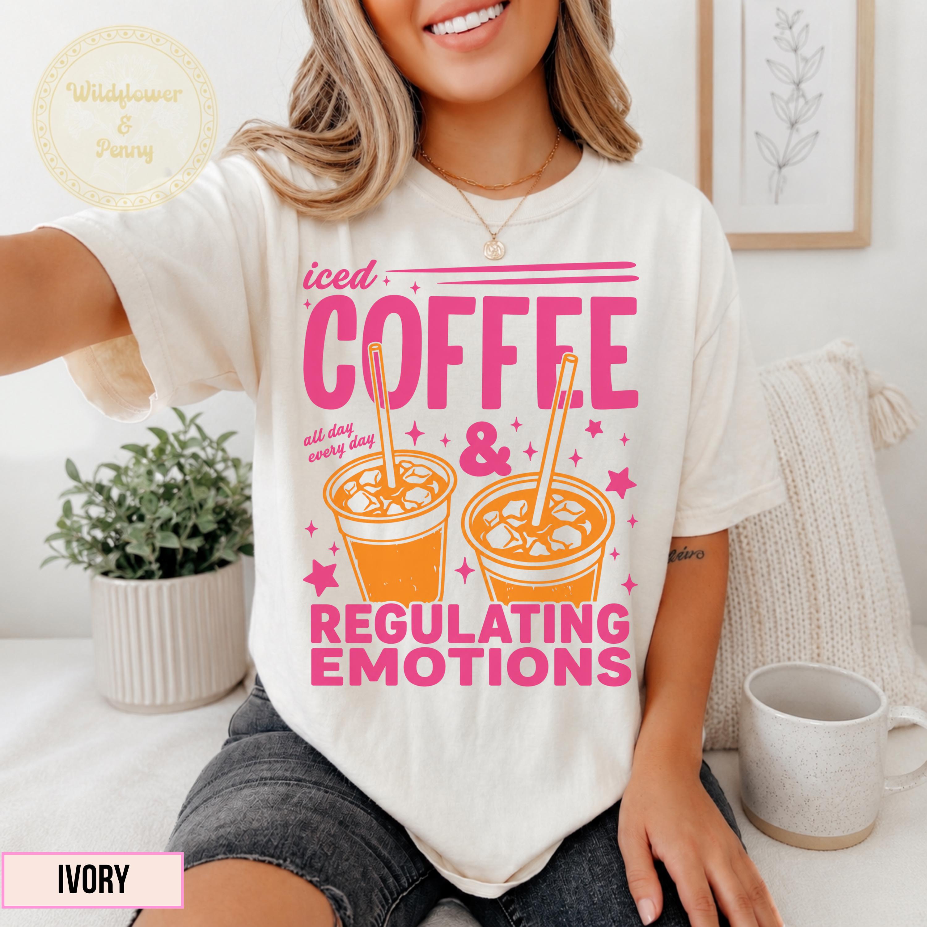 Comfort Colors Regulate Emotions Mental Health Teacher Therapis Counselor Neurodivergent Tee (2)