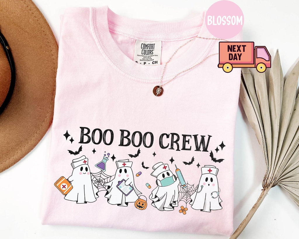 Comfort Colors Halloween Nurse Boo Boo Crew Nurse Spooky Season Spooky Nurse Nurse Halloween (3)