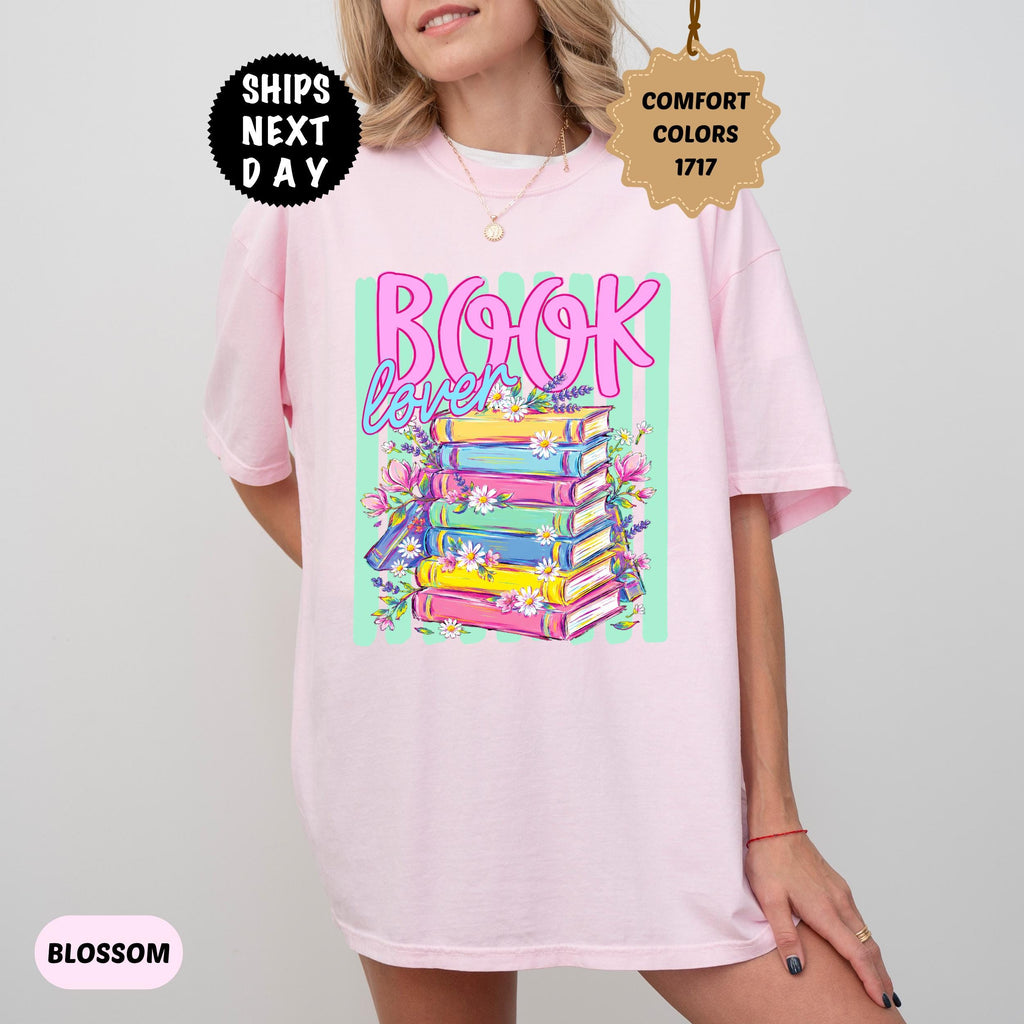 Comfort Colors Book Lover Floral Reading Library Reader (2)