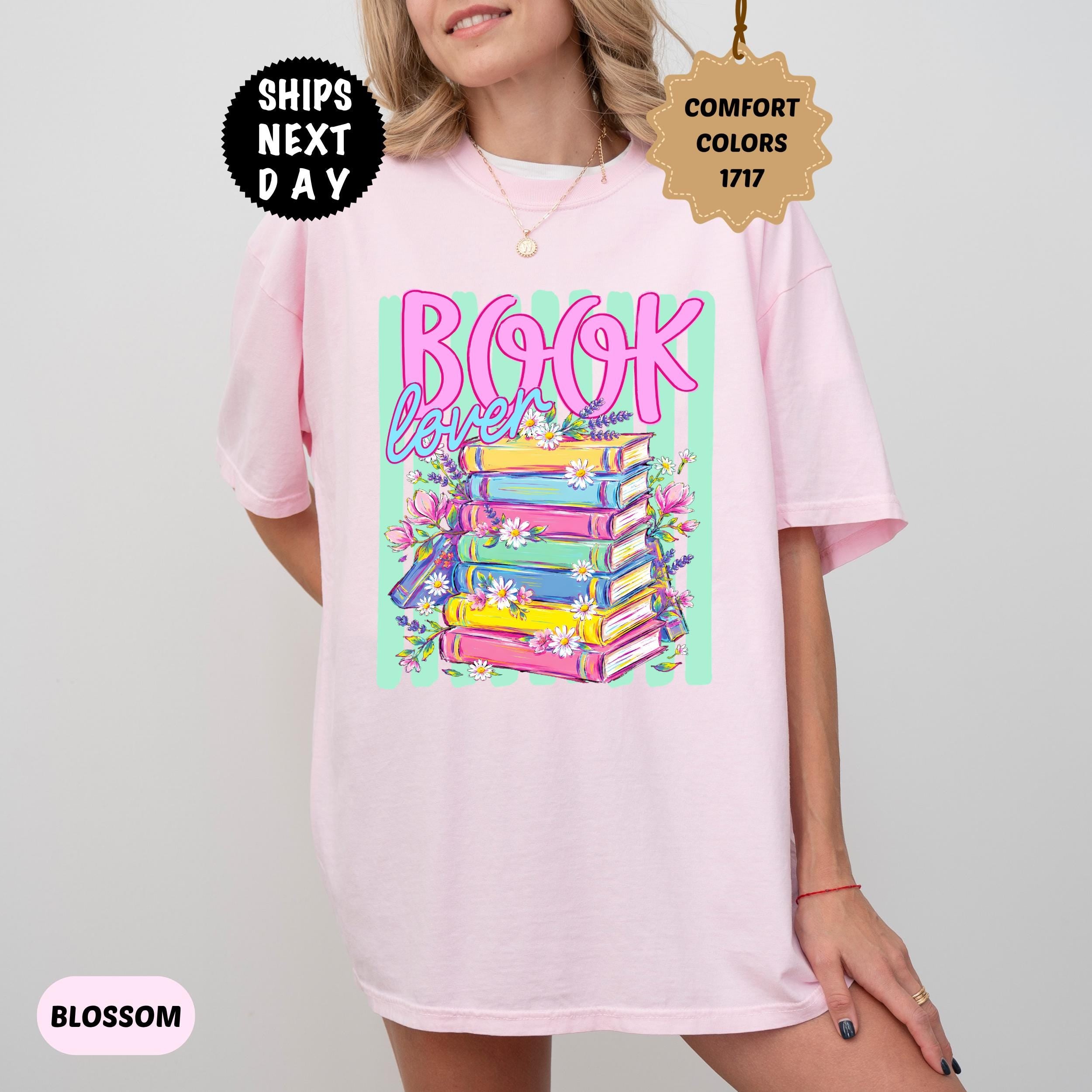 Comfort Colors Book Lover Floral Reading Library Reader (2)