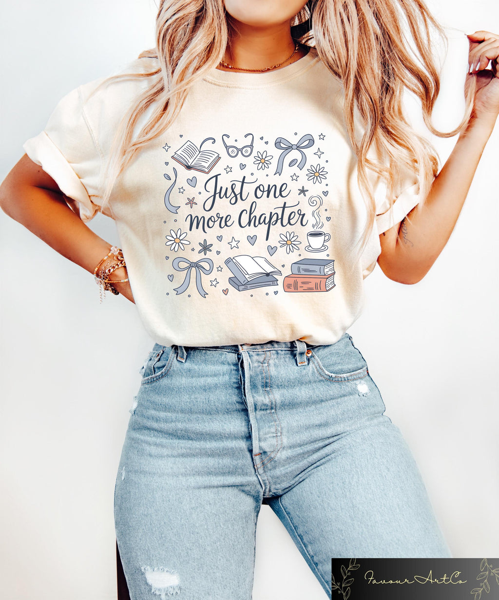 Comfort More Chapter Book Lover Books Coffee Tee Floral Bookish Book Club Reader Lover (1)