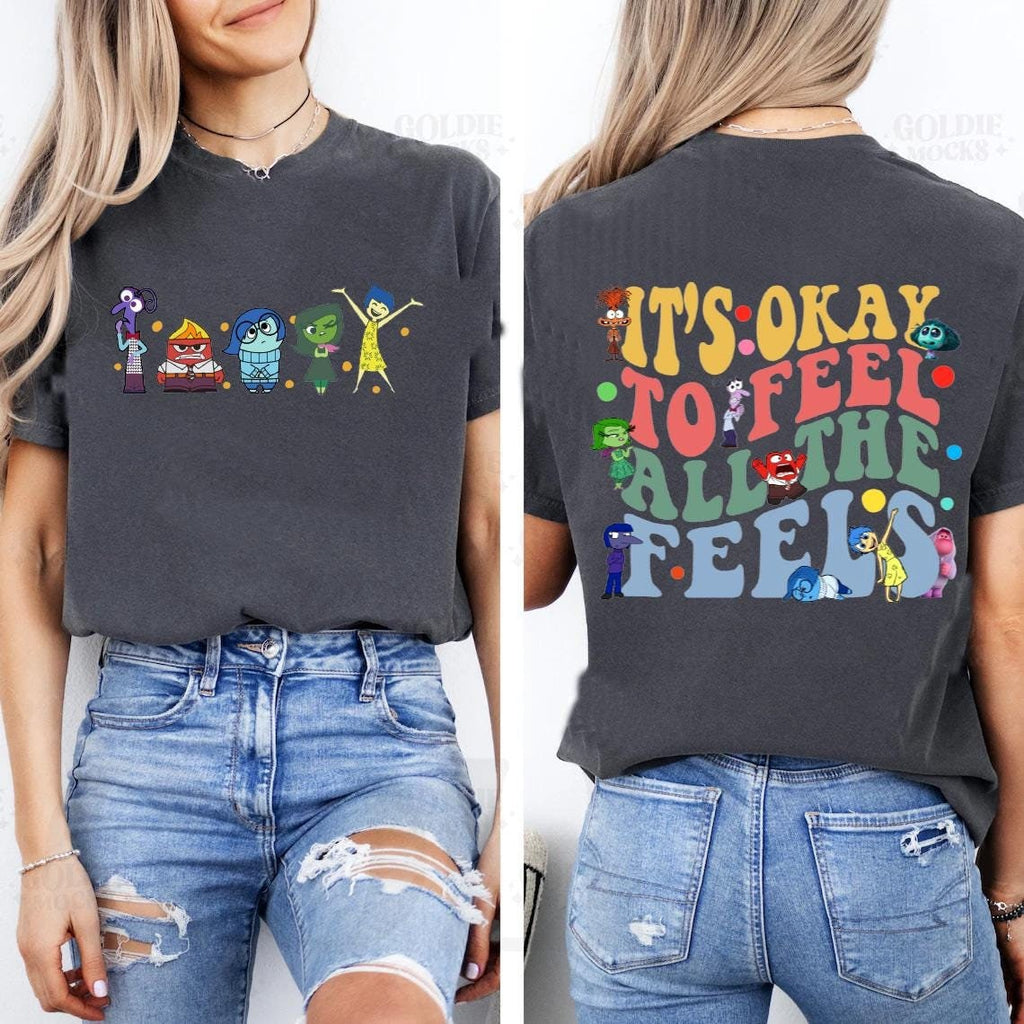 Comfort Colors Disney Every Day Full Emotions Inside It'S Okay Feel Feels Mental Health Speech Therapy (1)