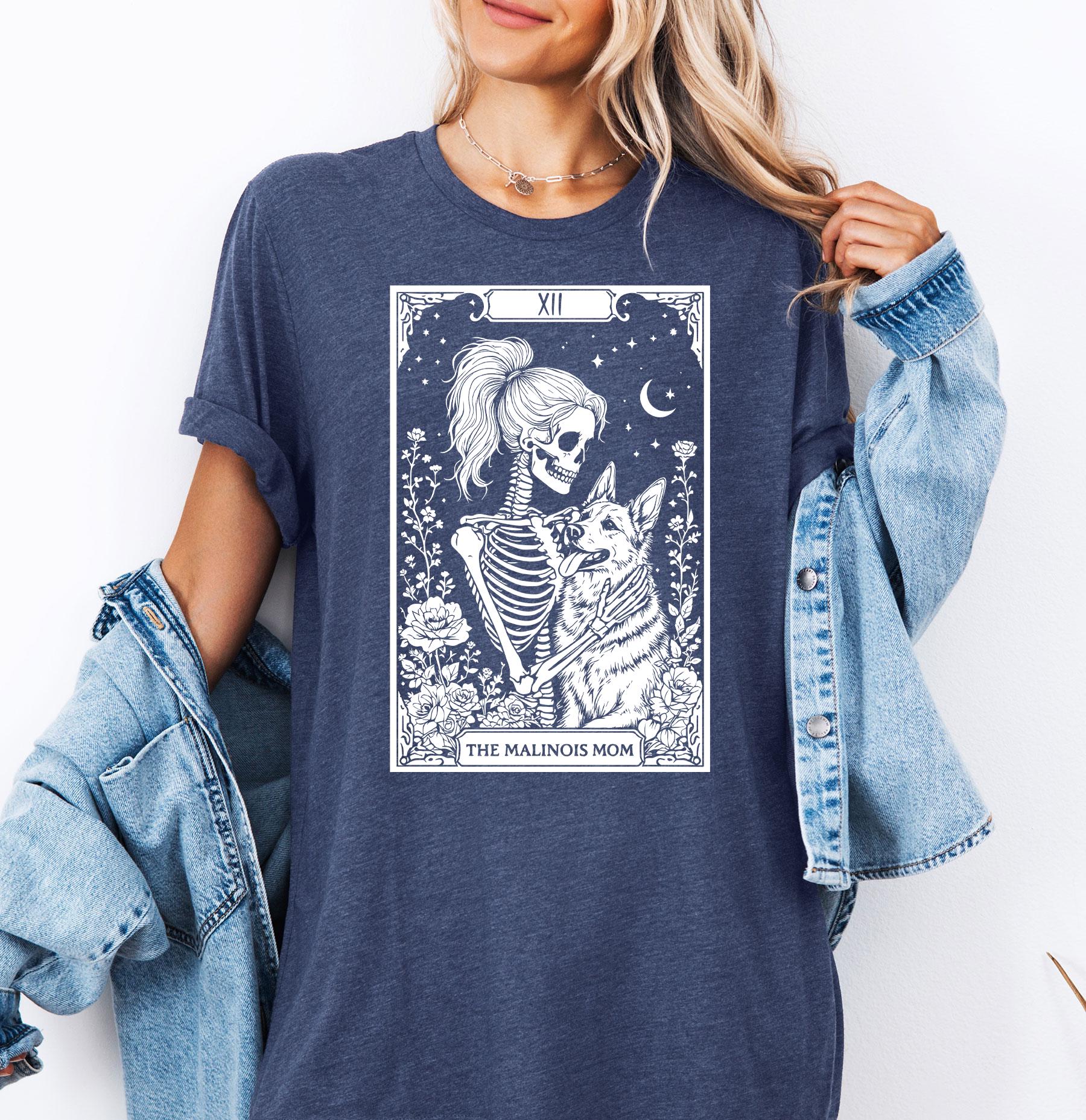 Halloween Malinois Mom Maligator Mama Dog Mom Belgian Shepherd Lover Tee Skeleton Malinois Mama (3)