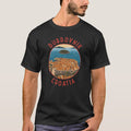 Dubrovnik Croatia Retro Distressed Circle