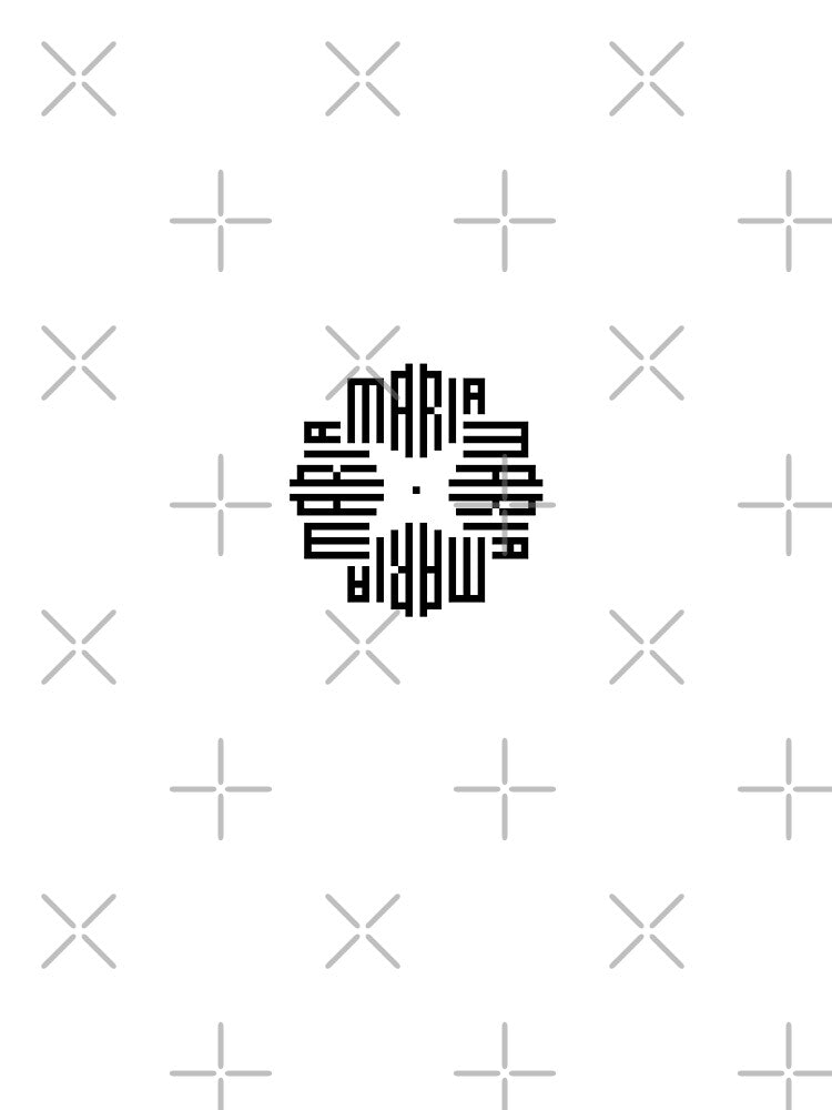MARIA | Black  | Modern Geometric Kufi Calligraphy | From Name to Art by FOR YOUR NAME