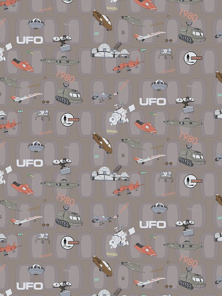Gerry Anderson's UFO 70's retro TV pattern by IngoDuesentrieb