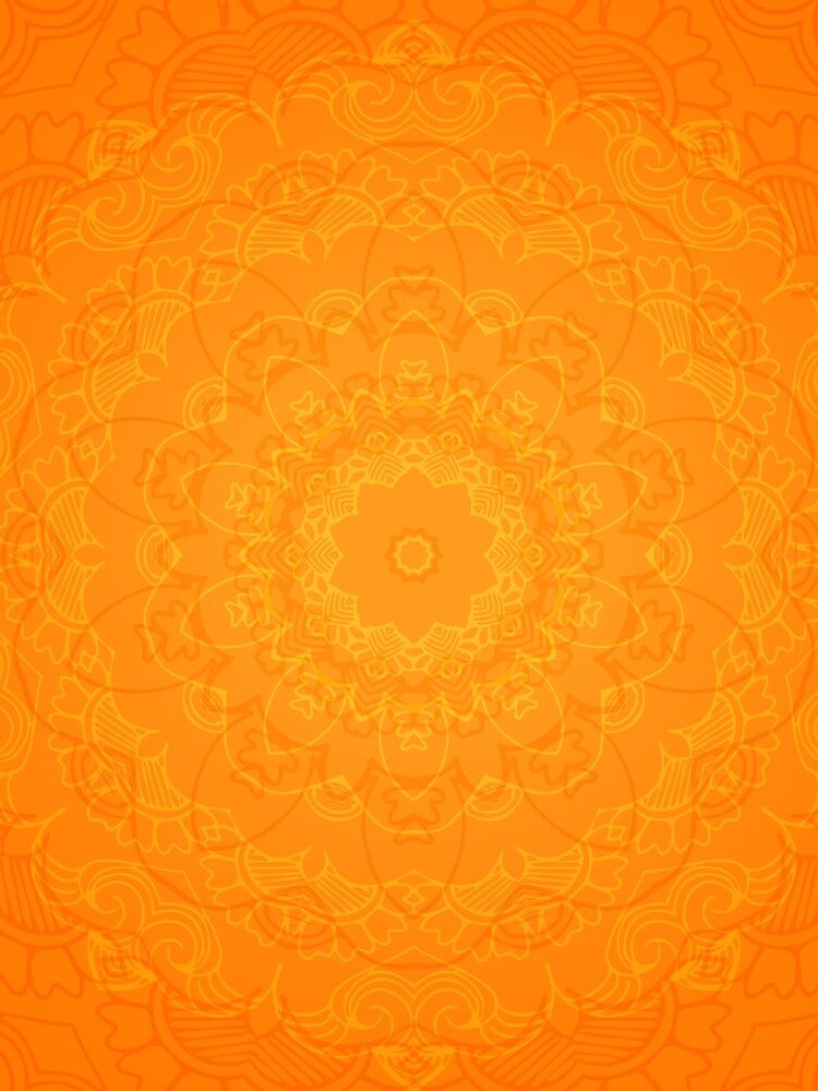 Radiant Orange Mandala Pattern by Apurva Joshi