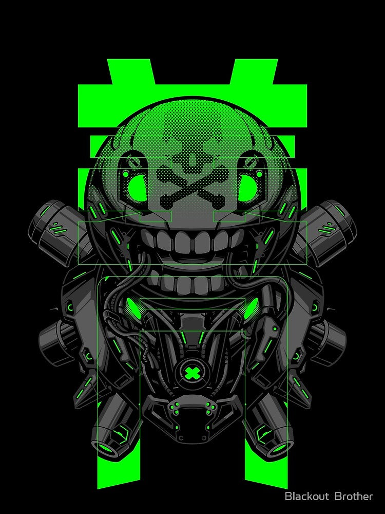 Cyberpunk Smile Emoji Mecha by Blackout  Brother