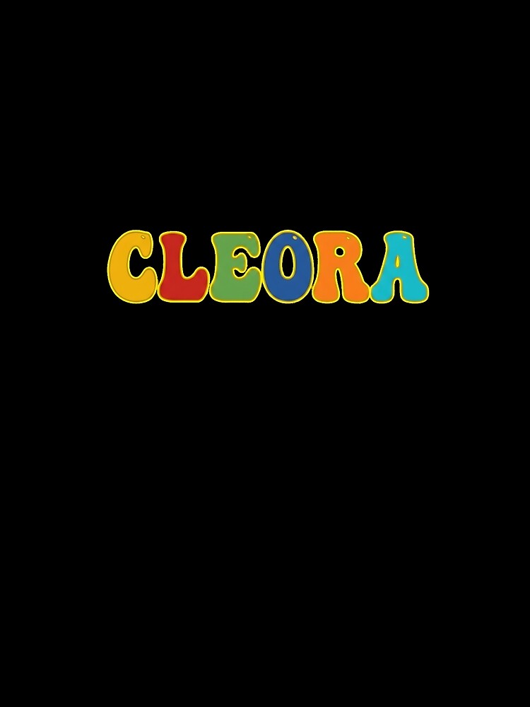 ❤️ CLEORA Personalized Name Wavy Retro Shirt, Coffee Mug, Sticker Gift by HelixPedia