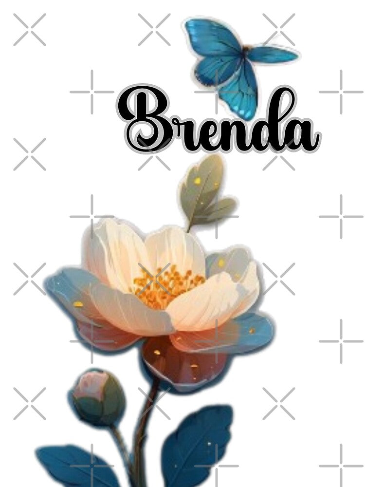 Brenda Butterfly Flower Name by CozyBlobStudio