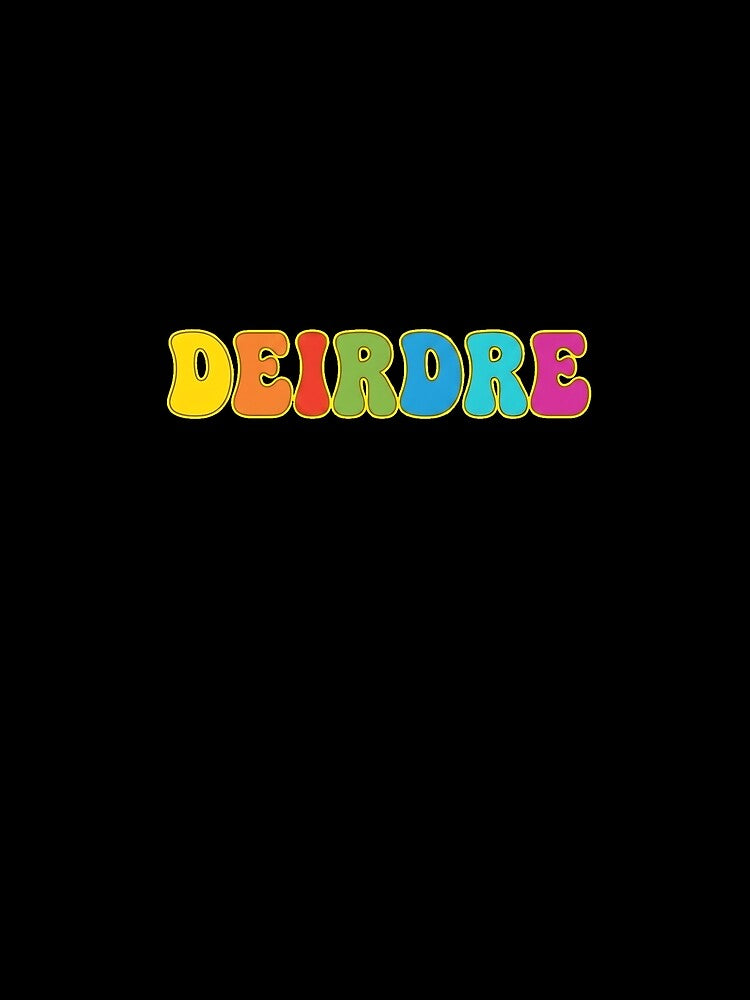❤️ Deirdre Personalized Name Wavy Retro Shirt, Coffee Mug, Sticker Gift by HelixPedia