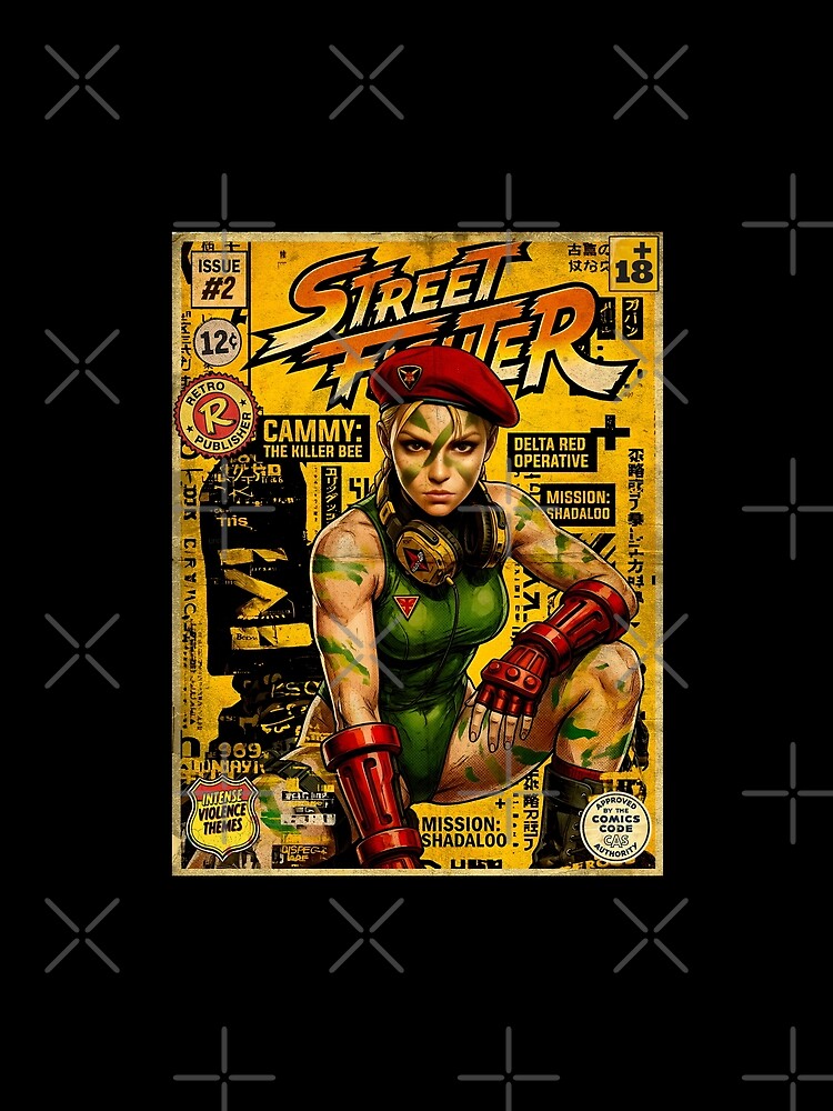 Street Fighter Cammy Retro Comic Cover Pop Art by Back2Collage