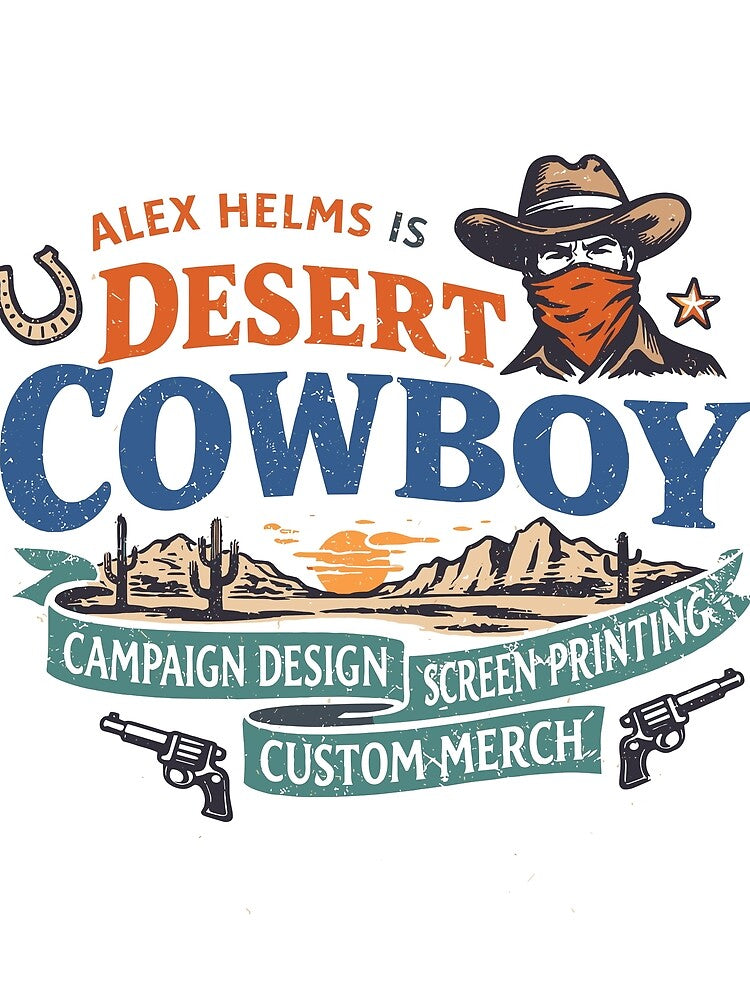 Desert Cowboy Campaign T-Shirt by Matinez Pink