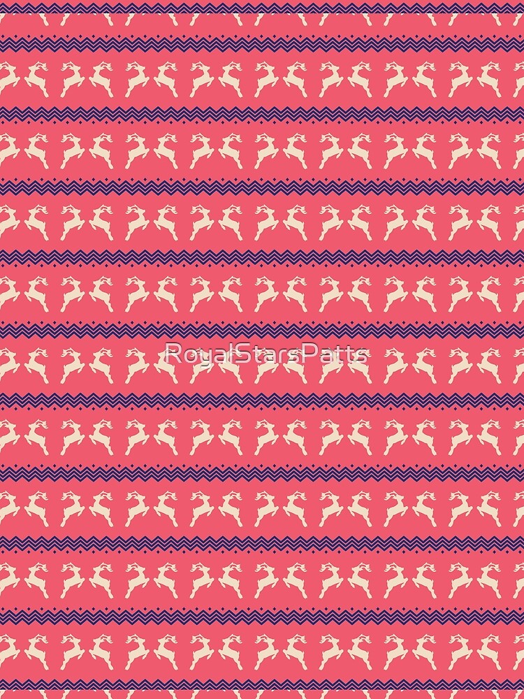 Classic Bells Reindeer Happy Holiday Xmas Pattern    - Retirement Gifts For Women by RoyalStarsPatts
