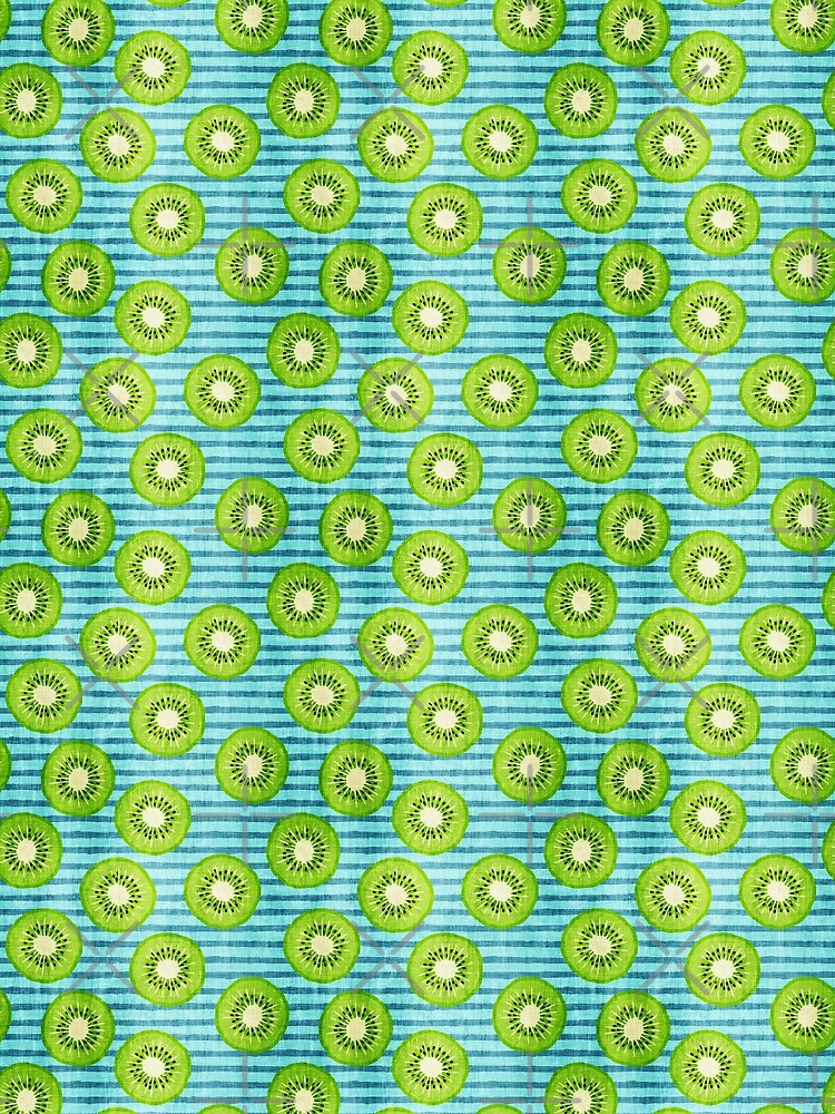 kiwi fruit - blue stripes distressed by littlearrow