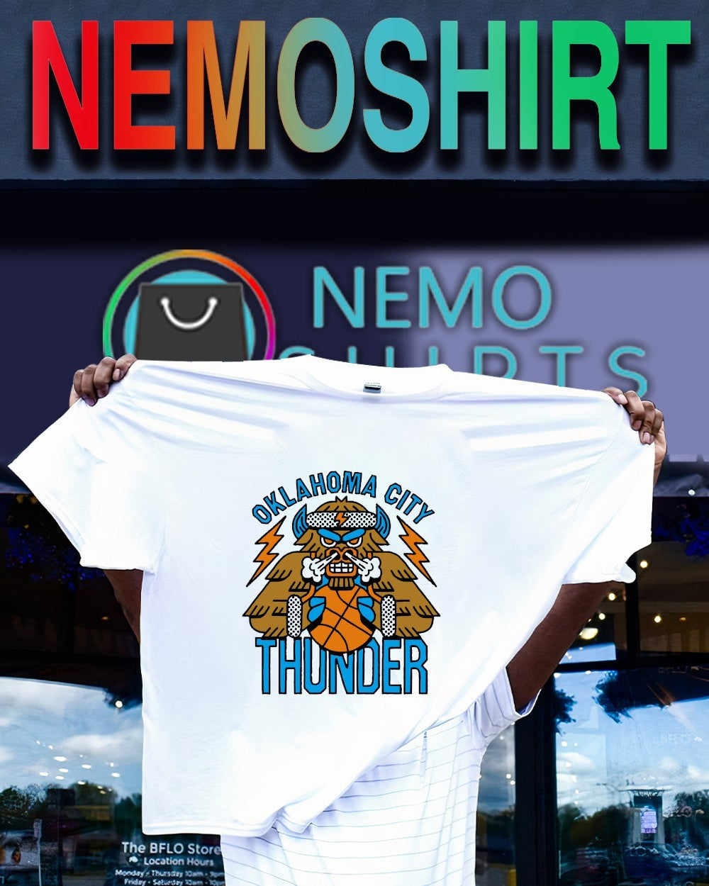 Oklahoma City Thunder bull mascot shirt