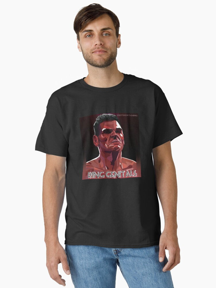 Wrestling in the Middle “Ring Genitals” Design Classic T-Shirt