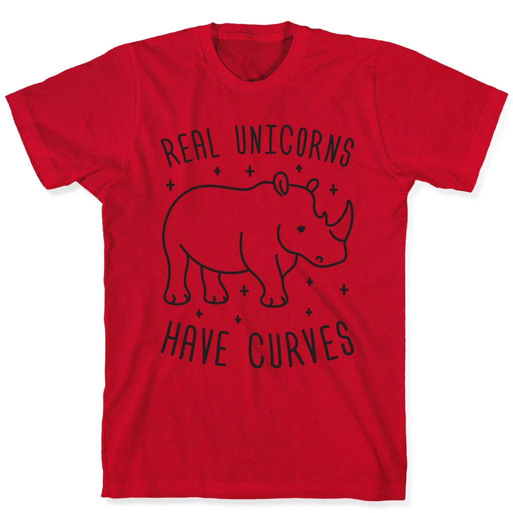 Real Unicorns Have Curves (Rhino) T-Shirt