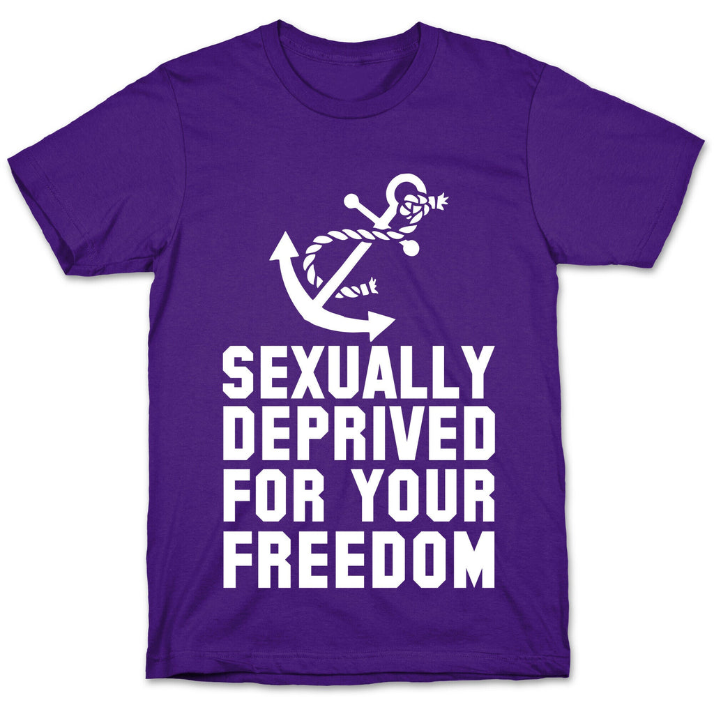 Sexually Deprived For Your Freedom (Navy) T-Shirt