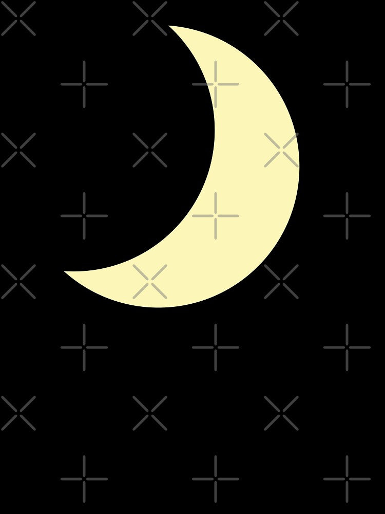 Simple Yellow Half Moon by Susssanne