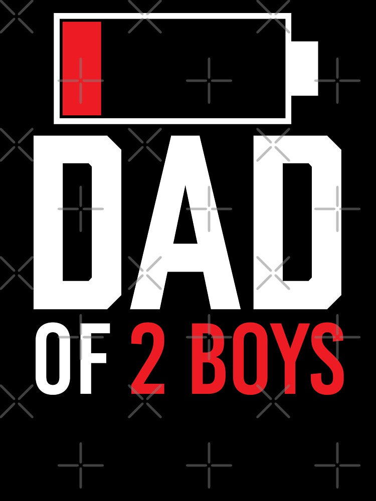 Dad of 2 Boys Shirt. Father's day Shirt. Funny Dad Sticker. Dad Socks. Gift for Father. Funny Husband Shirt. Gift for him. Papa Shirt Gift. Boys Gift. by Aknarin Thika