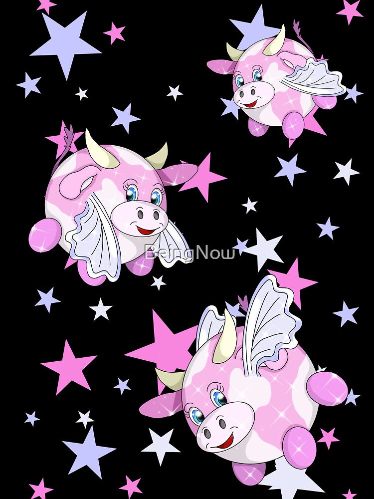 flying cartoon cow by BeingNow