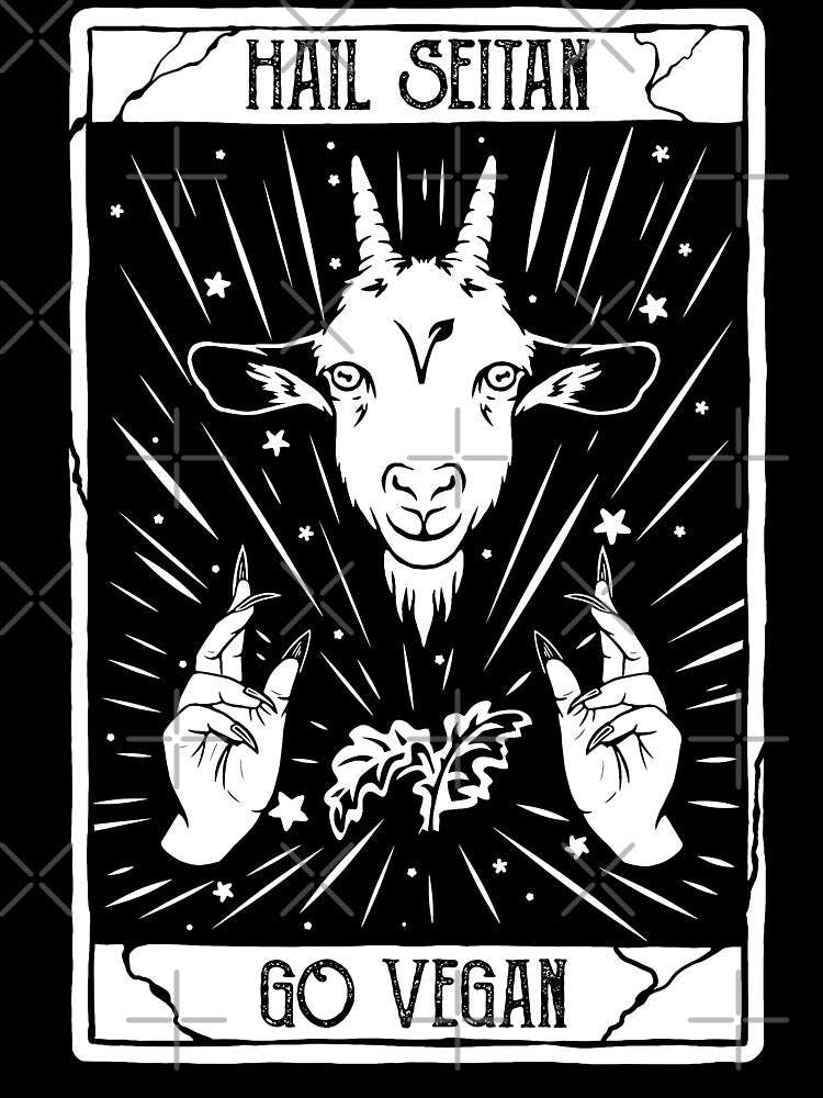 Hail Seitan Go Vegan. Funny veganism design of Seitan, funny veganism seitan by TheJapaneseFox